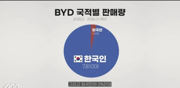 충격적인 최근 수입차 판매 순위 feat BYD