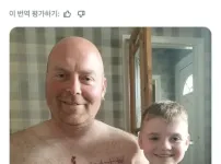 아들을 위해 문신한 아버지