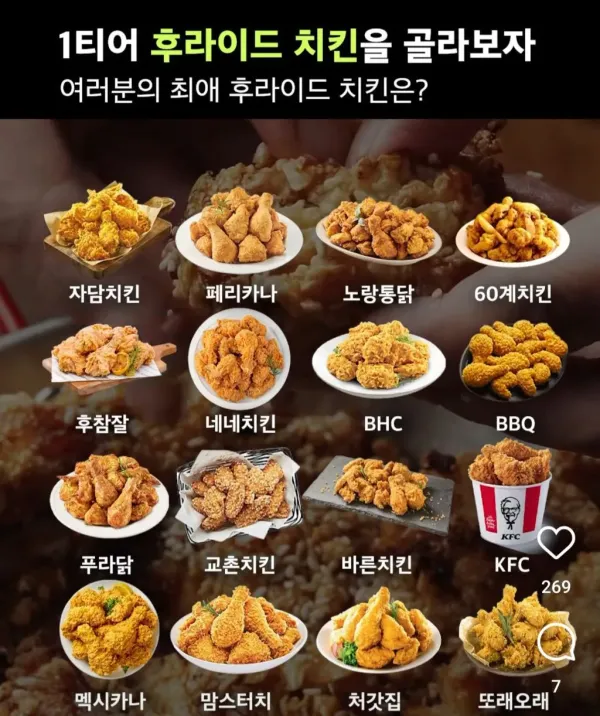 대한민국 후라이드 치킨 대장전