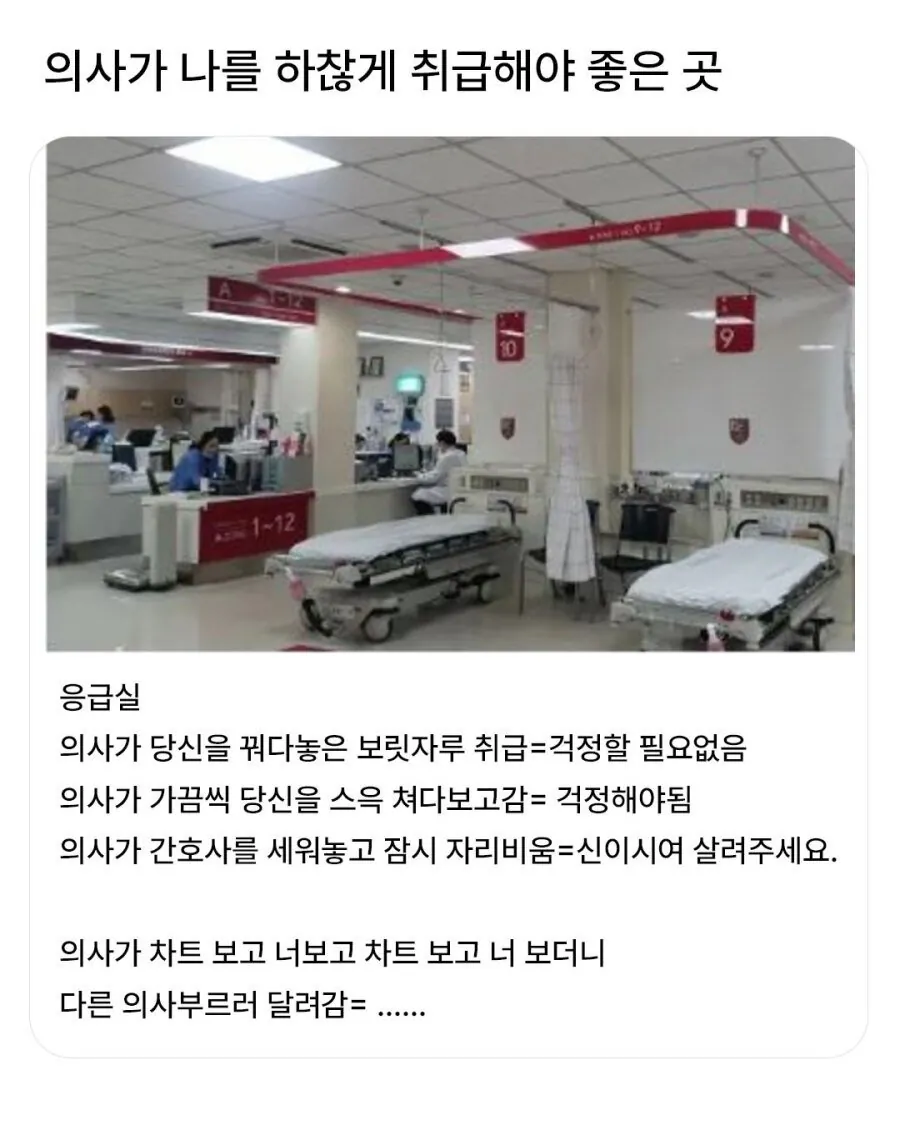 의사가 나를 하찮게 취급해야 좋은 곳
