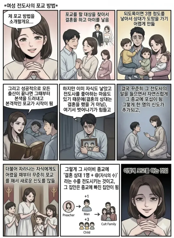 여성 전도사의 포교 방법