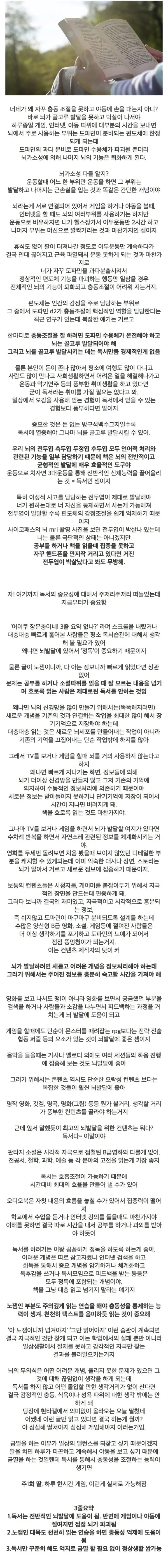 망가진 뇌를 회복하고 싶다면 독서가 답이다