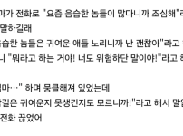 엄마: 이상한 놈들 많으니까 조심해