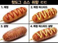 사람마다 취향 갈린다는 핫도그 소스
