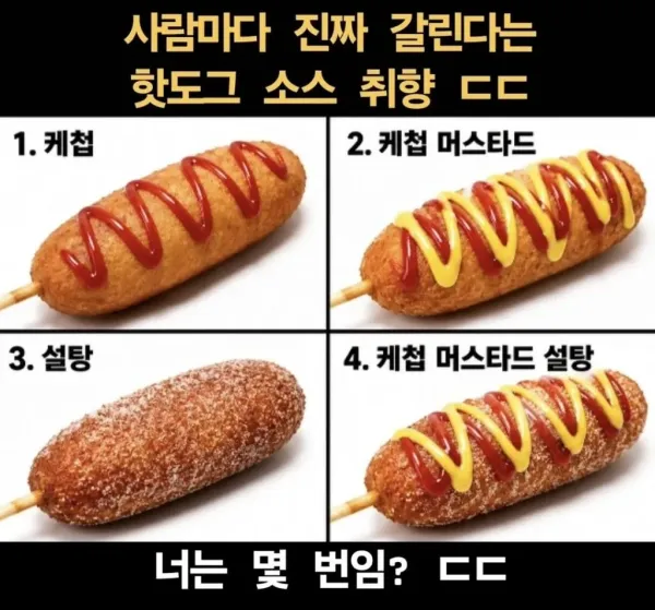 사람마다 취향 갈린다는 핫도그 소스
