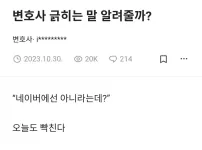 변호사가 ㅈㄴ 긁힌다는 말