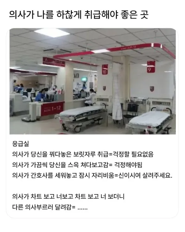 의사가 나를 하찮게 취급해야 좋은 곳