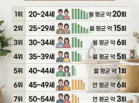 대한민국 성인 연령별 평균 성관계 횟수