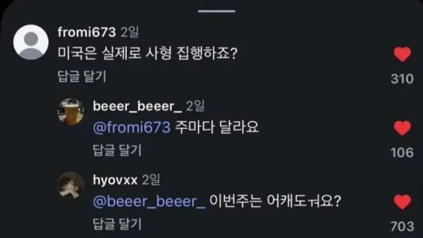 미국은 실제로 사형 집행하죠?