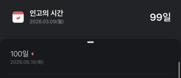 다이어트 100일 채우네