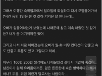 남친한테 미안해 죽겠다는 여자