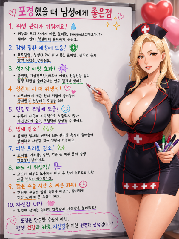 포경했을때 남성에게 좋은점