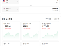 실시간 환율 1533원 ㅋㅋ