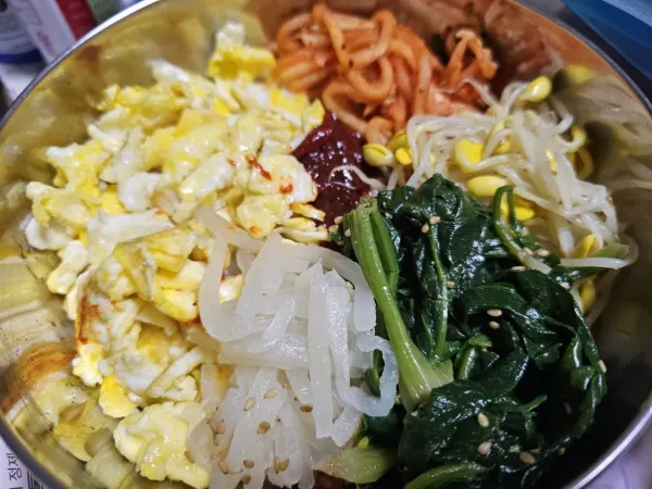 비빔밥 완성!!!!!!!
