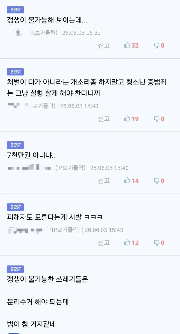 10대들이 훔친 차 수리비 7백
