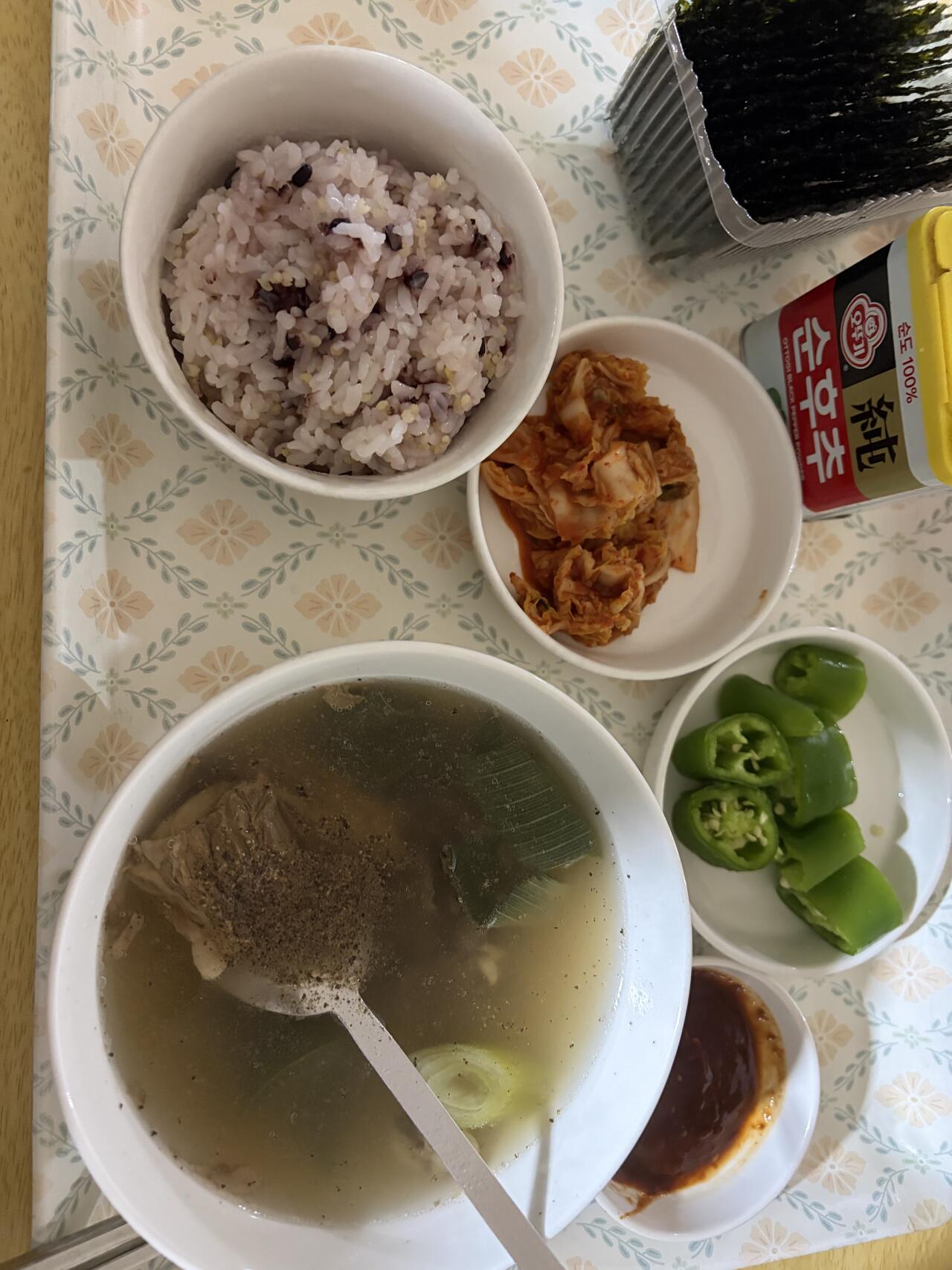 아점 집밥 갈비탕