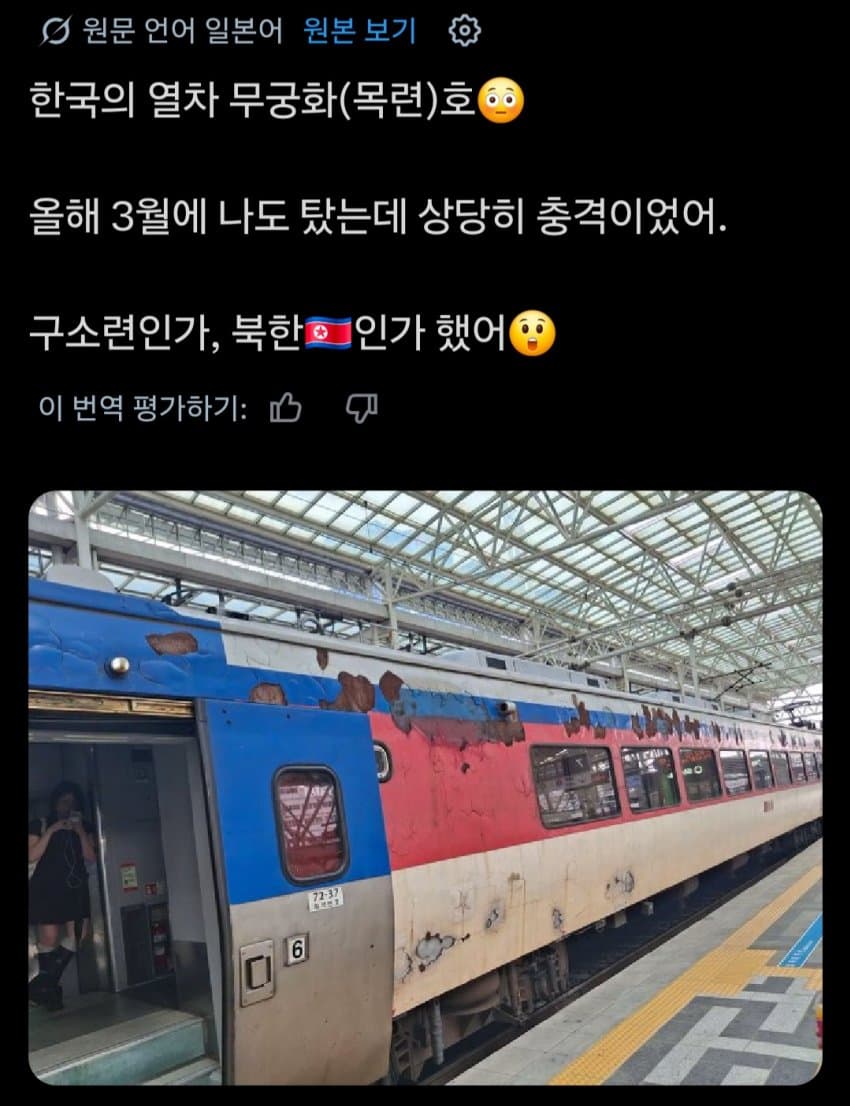 순간 북한인줄 알았다는 일본인