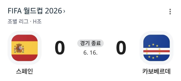 현재까지 스페인 상대로 유일한 무실점 ㄷㄷㄷㄷ