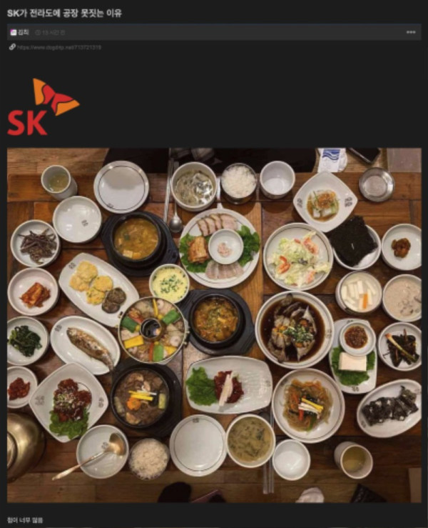 sk가 전라도에 공장 못짓는 이유